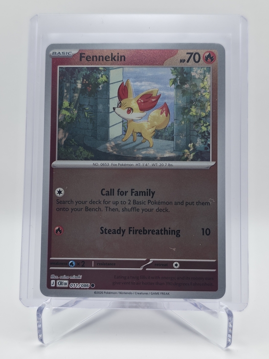 Pokemon Other - Pokémon TCG - Fennekin - Chaos Rising - Reverse Holo - 011/086